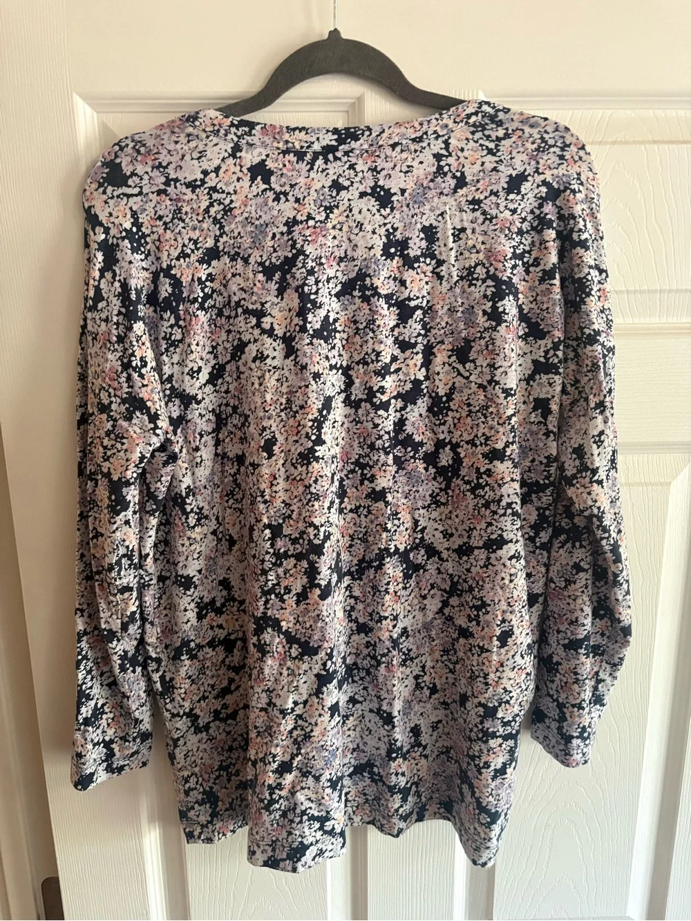 J. Jill blouse top floral v neck tencel modal cotton beach summer vacation LP
